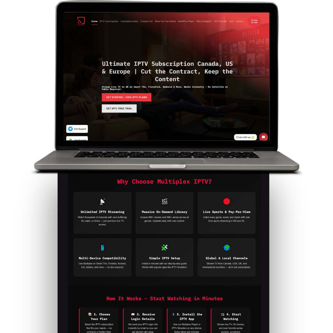 TV Streaming Website Design
