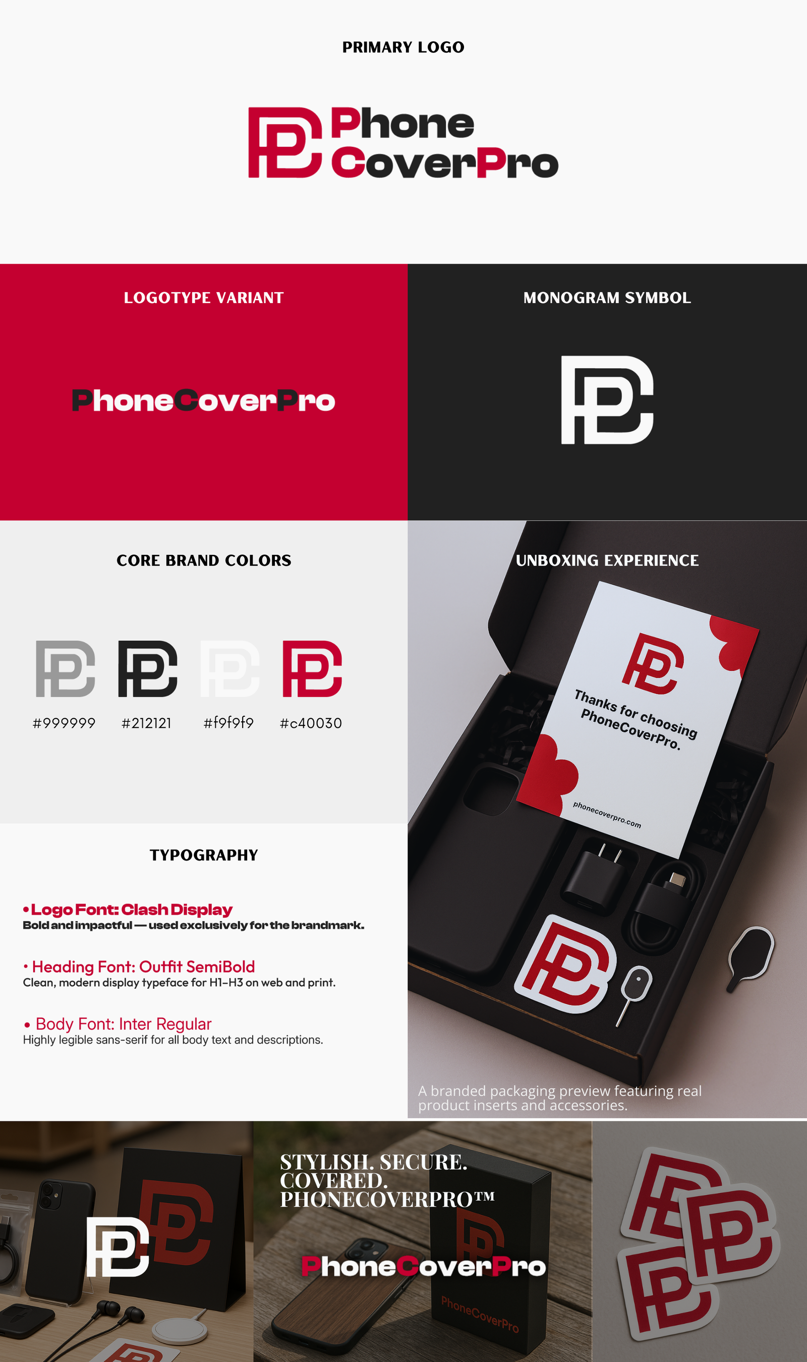 PhoneCoverPro Brand Board